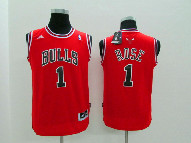 NBA Chicago Bulls #1 Rose red Game Nike Youth Jerseys